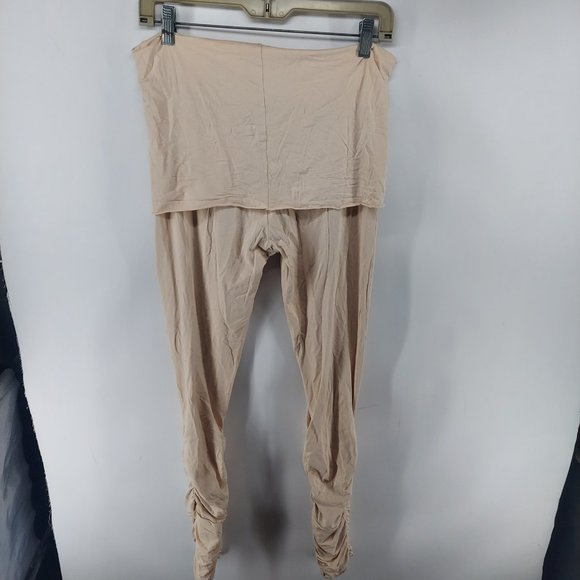 caraucci fold over jogger pants size large beige - Picture 9 of 9